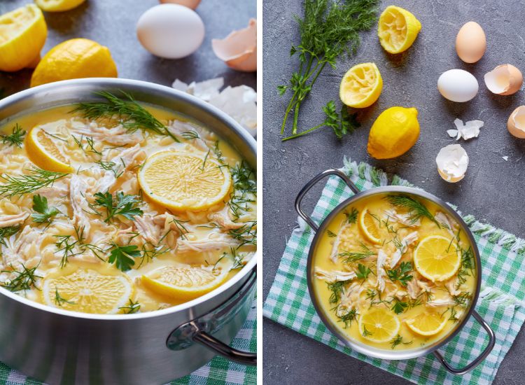 Avgolemono – Recette traditionnelle grecque de soupe au citron et poulet